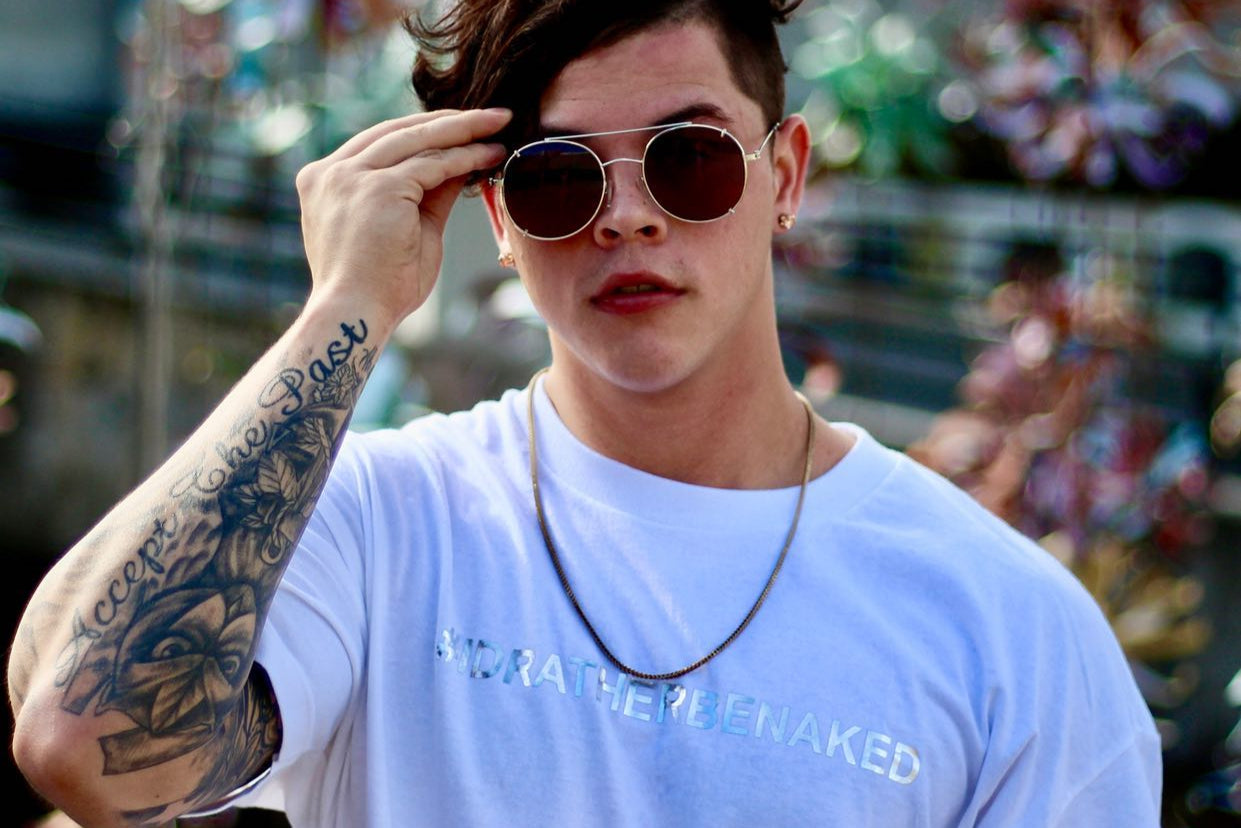 #IDRATHERNAKED Tee