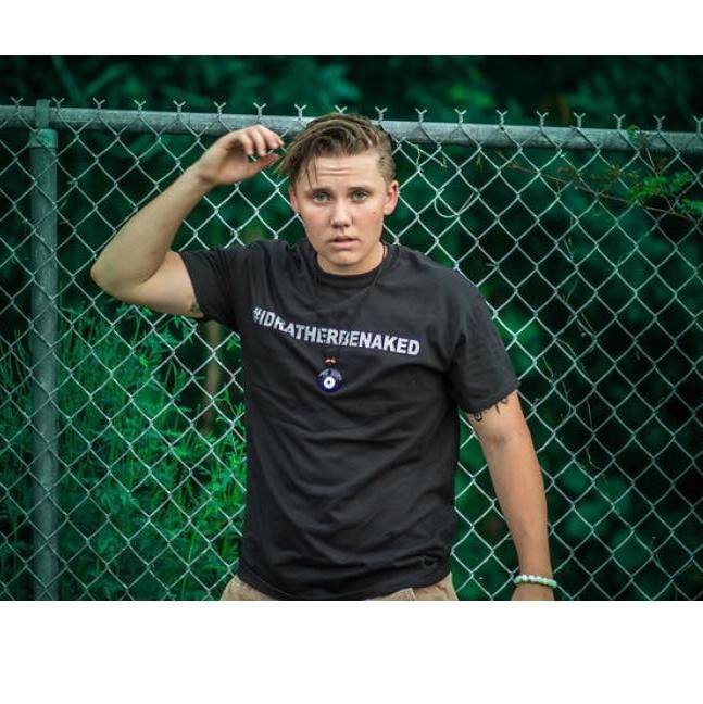 #IDRATHERNAKED Tee