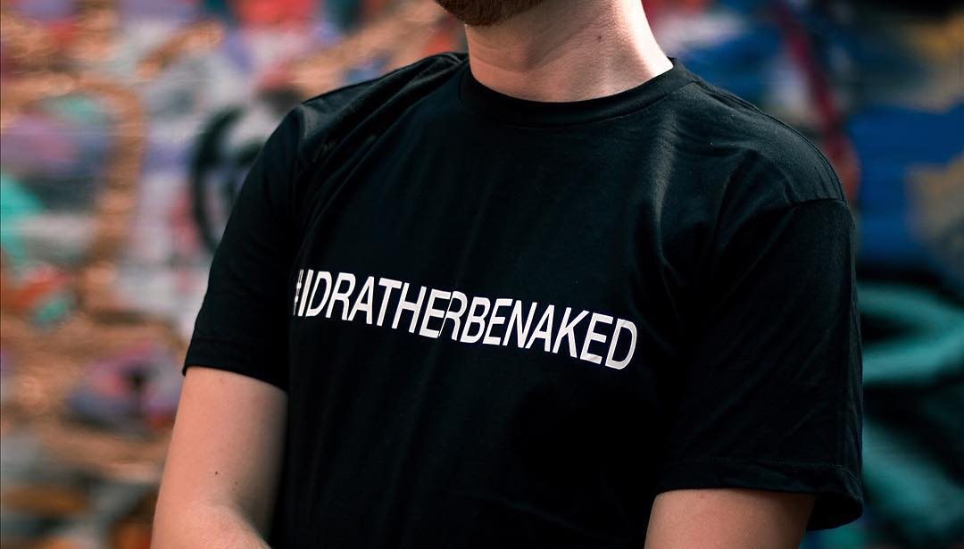 #IDRATHERNAKED Tee