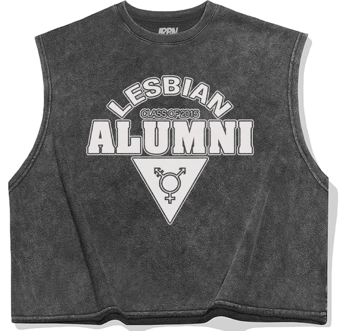 Lesbian ALUMNI Custom Class of Crop Top - Black
